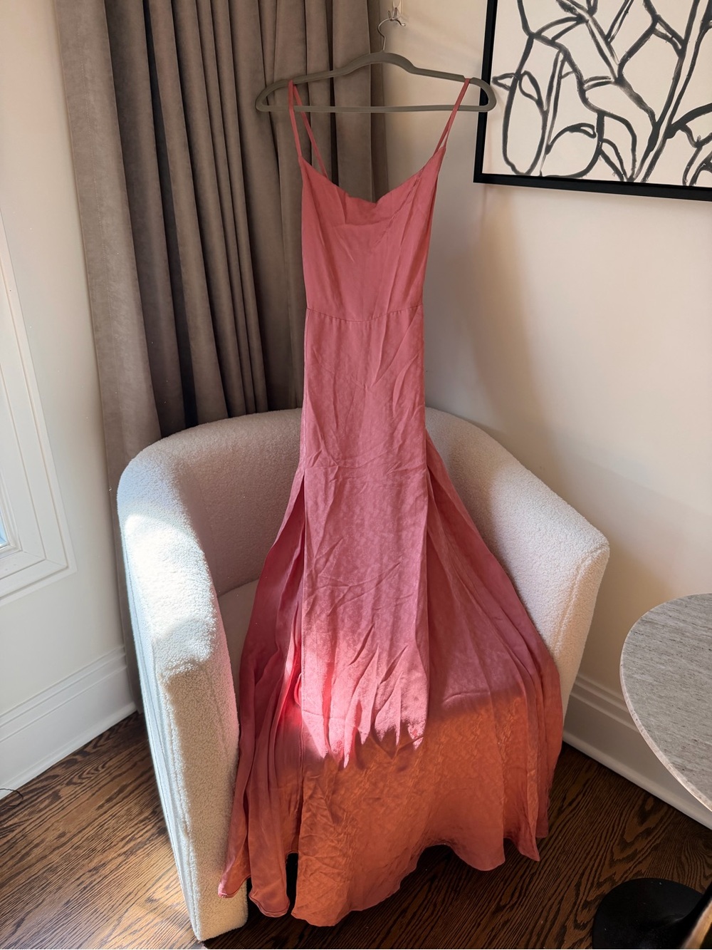 Reformation Coral-Pink Spaghetti Strap Maxi Dress size 2